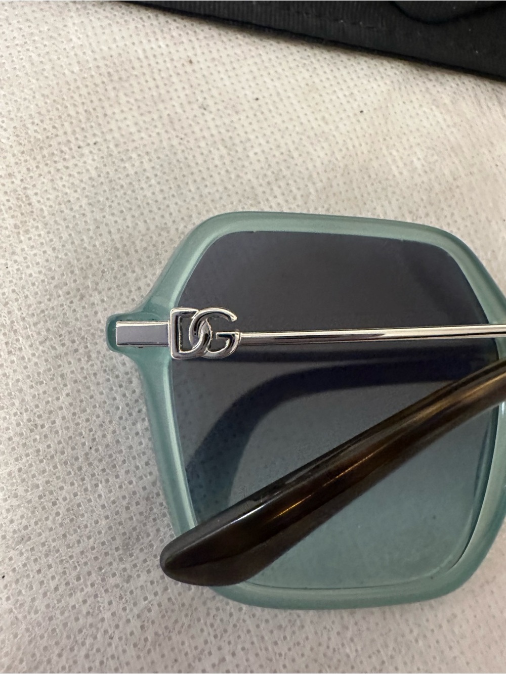 Dolce & Gabbana Women's Mint Green Hexagonal Sunglasses - Picture 5 of 5